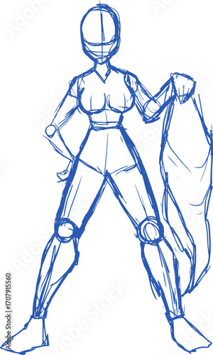Design of woman referencial body draw
