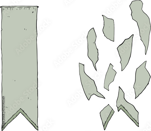 Design of medieval vertical banner