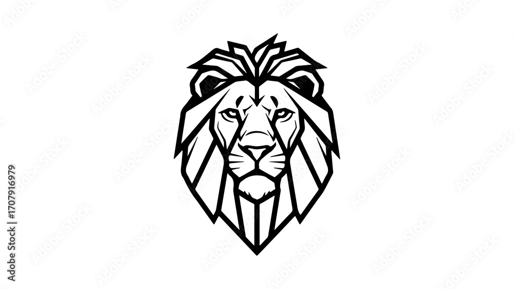 Obraz premium Lion head emblem with transparent background