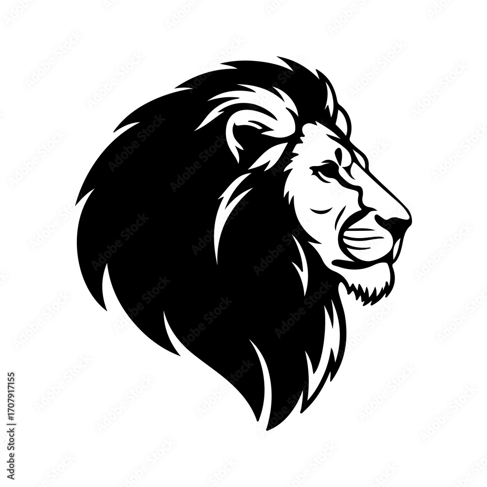 Fototapeta premium Lion head with transparent background