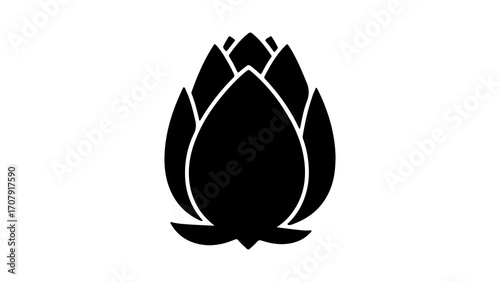 Lotus flower bud with transparent background