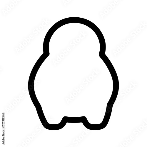 Matryoshka doll outline with transparent background