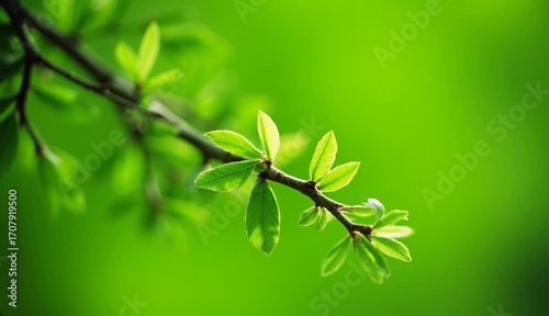 녹색 배경의 나뭇잎 클로즈 샷