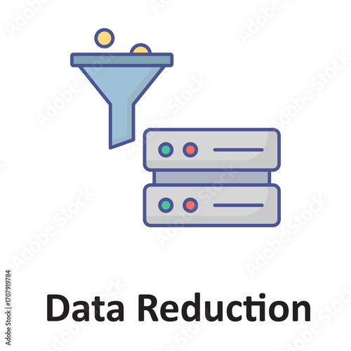 Data reduction  Vector Icon which can easily modify or edit
