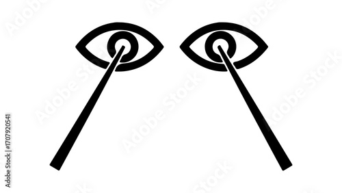 Mystic eyes with swirling pupils and transparent background