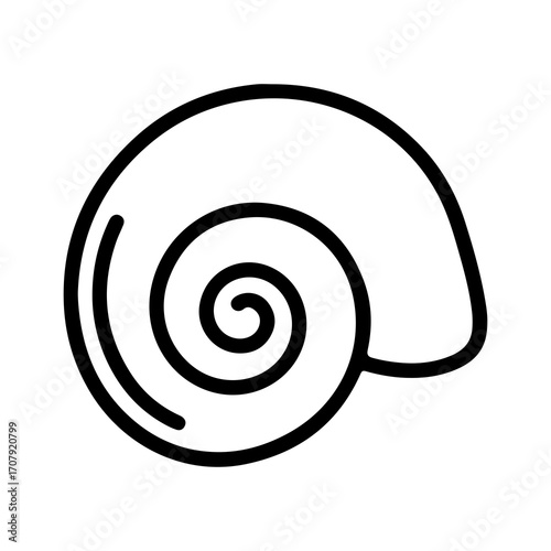 Nautilus shell with transparent background