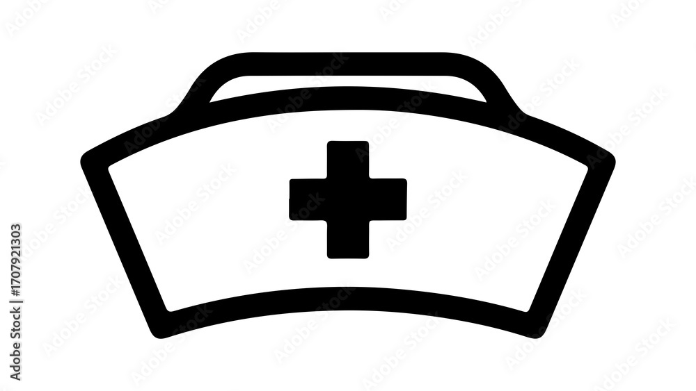 Obraz premium Nurse cap with transparent background