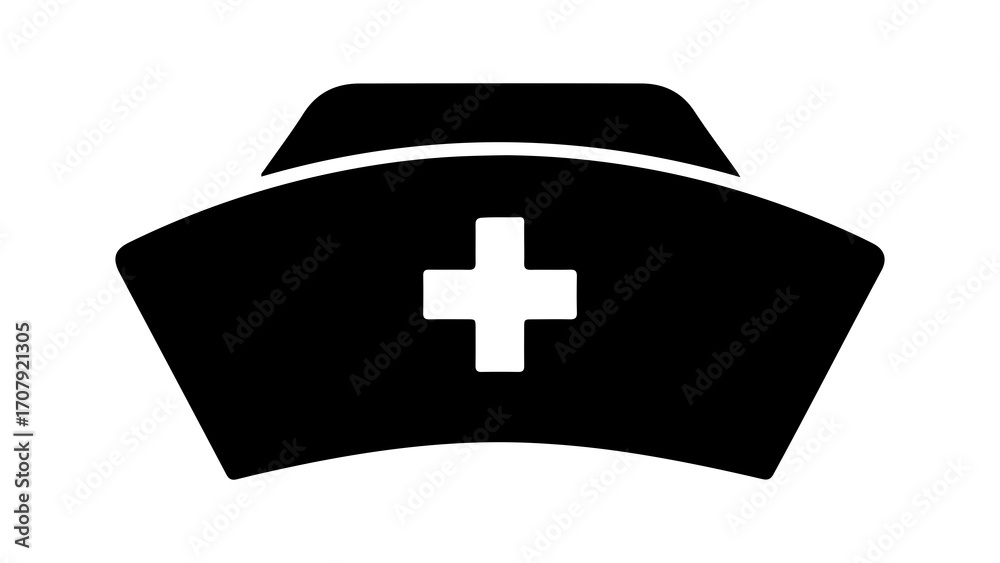 Obraz premium Nurse cap with transparent background