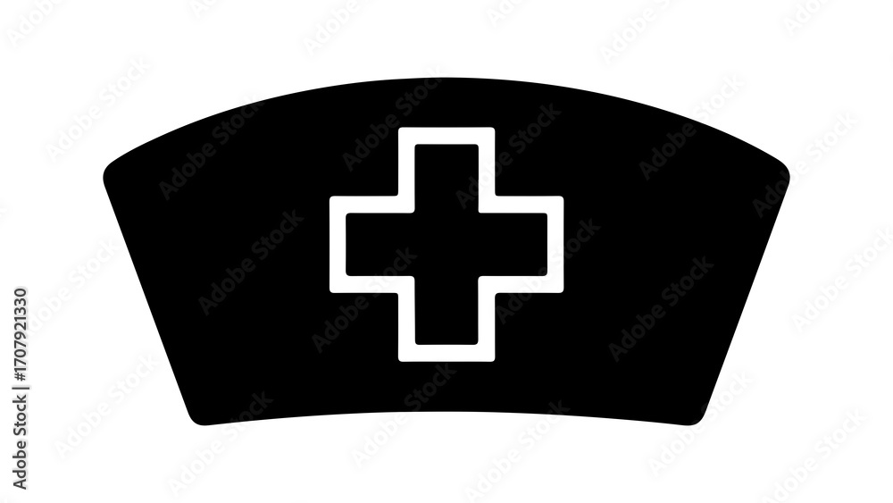 Obraz premium Nurse cap with transparent background