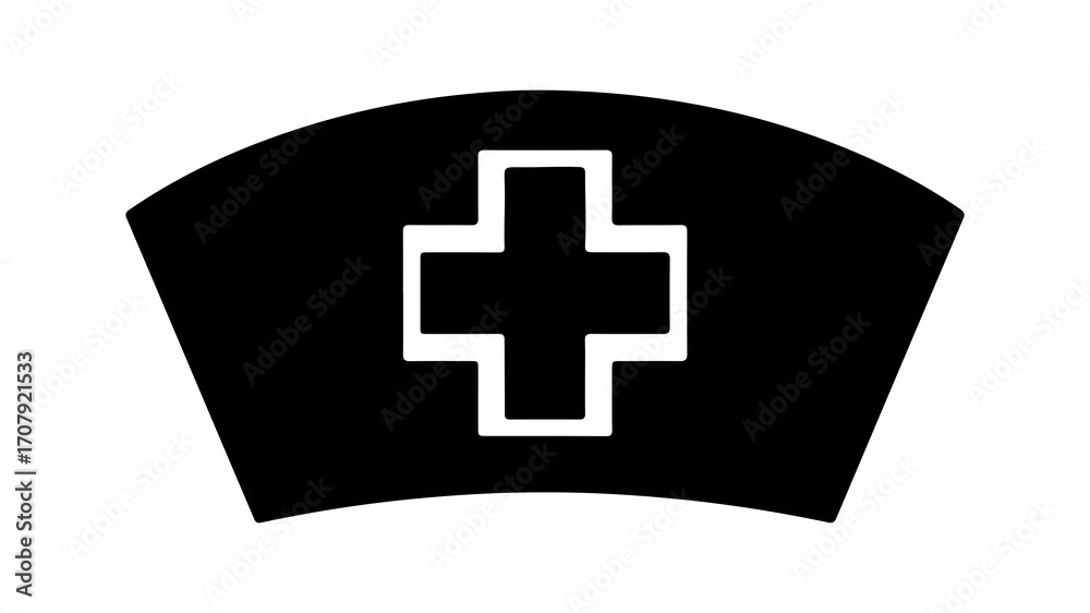 Obraz premium Nurse cap with transparent background