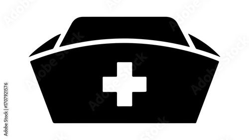 Nurse cap with transparent background