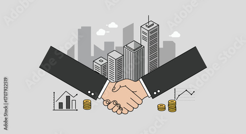 Investment opportunity: Handshake symbolising a successful finance deal