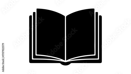 Open book with transparent background