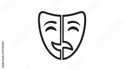 Comedy and Tragedy Masks Theater, Drama, Acting Icon
