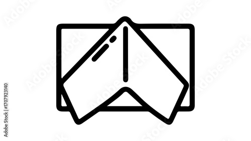 Origami paper crane with transparent background