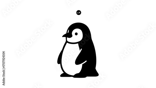 Penguin icon with transparent background