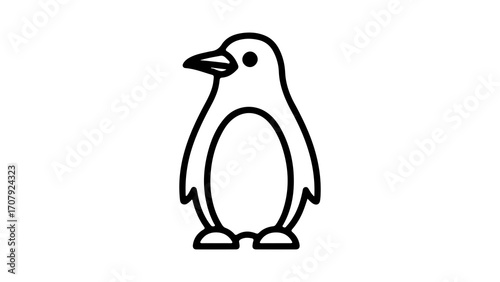 Penguin outline with transparent background