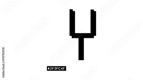 Pitchfork symbol with transparent background
