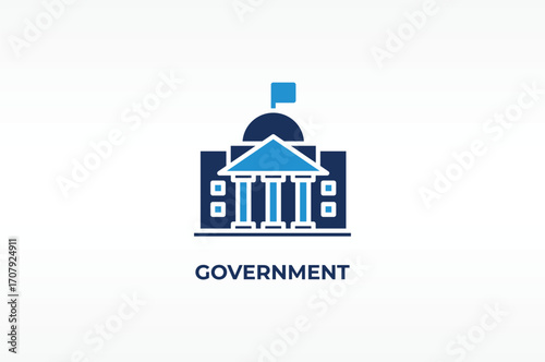 GOVERNMENT vector, icon or logo sign isolated symbol illustration