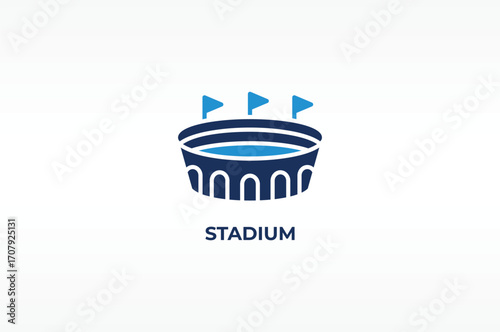STADIUM vector, icon or logo sign isolated symbol illustration