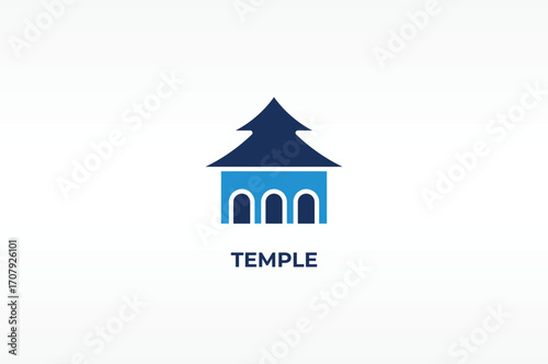 TEMPLE vector, icon or logo sign isolated symbol illustration