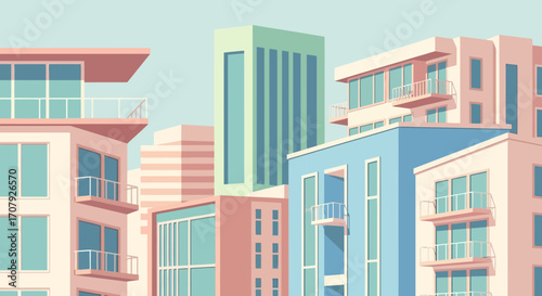 Cityscape Architecture Building Apartments Houses Skyline.