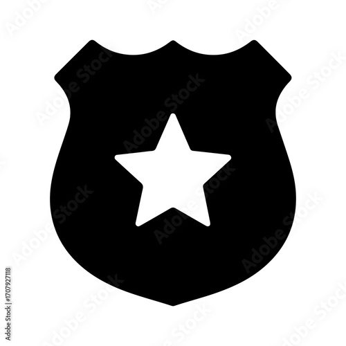 Police badge with transparent background