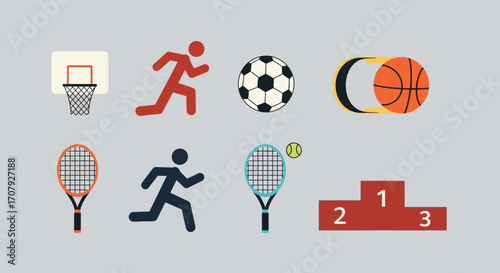 Collection of various sports icons.