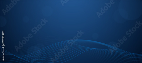 abstract blue background with flowing, wavy lines