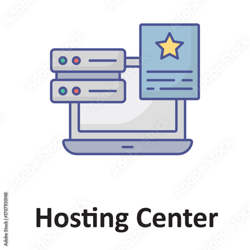 hosting center  Vector Icon which can easily modify or edit
