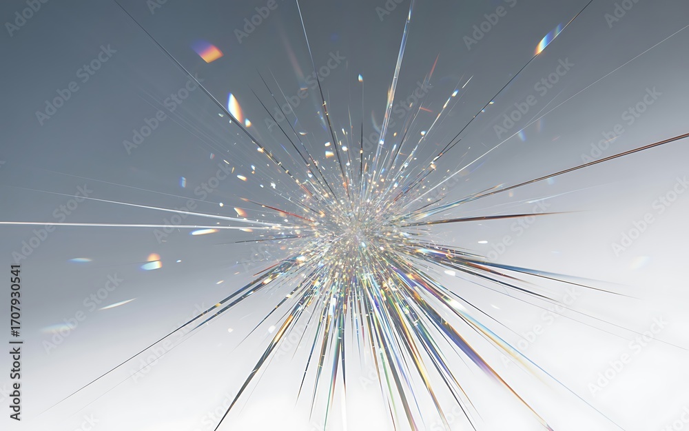 Obraz premium Abstract explosion of light and particles