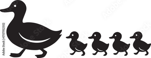 Duck Silhouette on Water