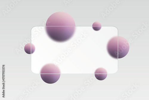 Elegant design with gradient spheres and clear glass. Eps 10