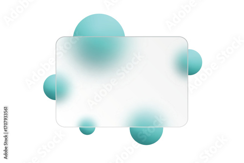 Minimalist design with turquoise balls on a white background. Eps 10