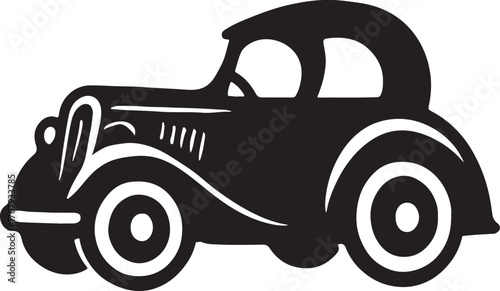 Vintage car silhouette
