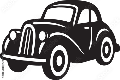 Vintage car silhouette