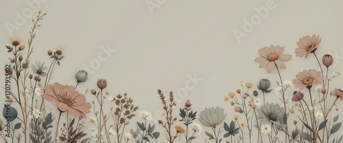 Simple Floral Nordic  Clean Lines and Natural Tones for a Calming Scandinavian Style