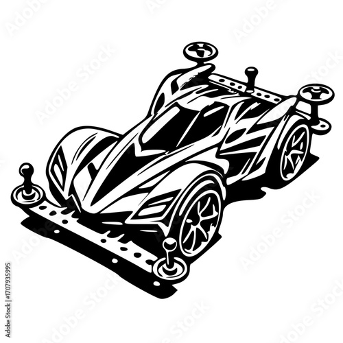 racing car mini 4wd vector