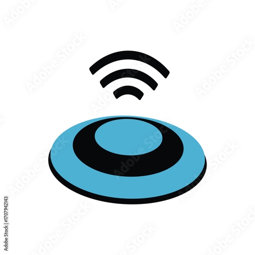 Frisbee icon design template isolated