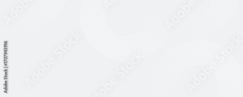 Abstract white glowing geometric lines on gray background. Modern shiny blue circle lines pattern. Futuristic technology concept. Suit for cover, poster, banner, brochure, header, website vector