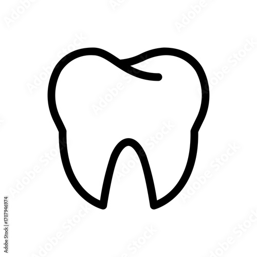 single human tooth. Perfect for designs related to dentistry, oral health, dental care, and hygiene. Clean and modern style