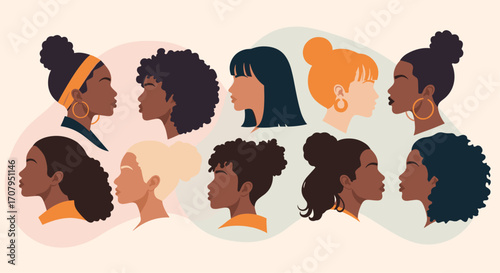 Diverse Women Profiles Collection.