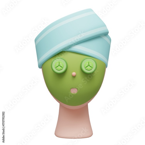 face mask 3d illustration