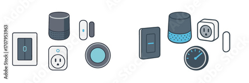 Smart home devices collection for modern living, automation technology, and connected household systems