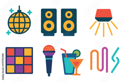 Colorful Disco Icons