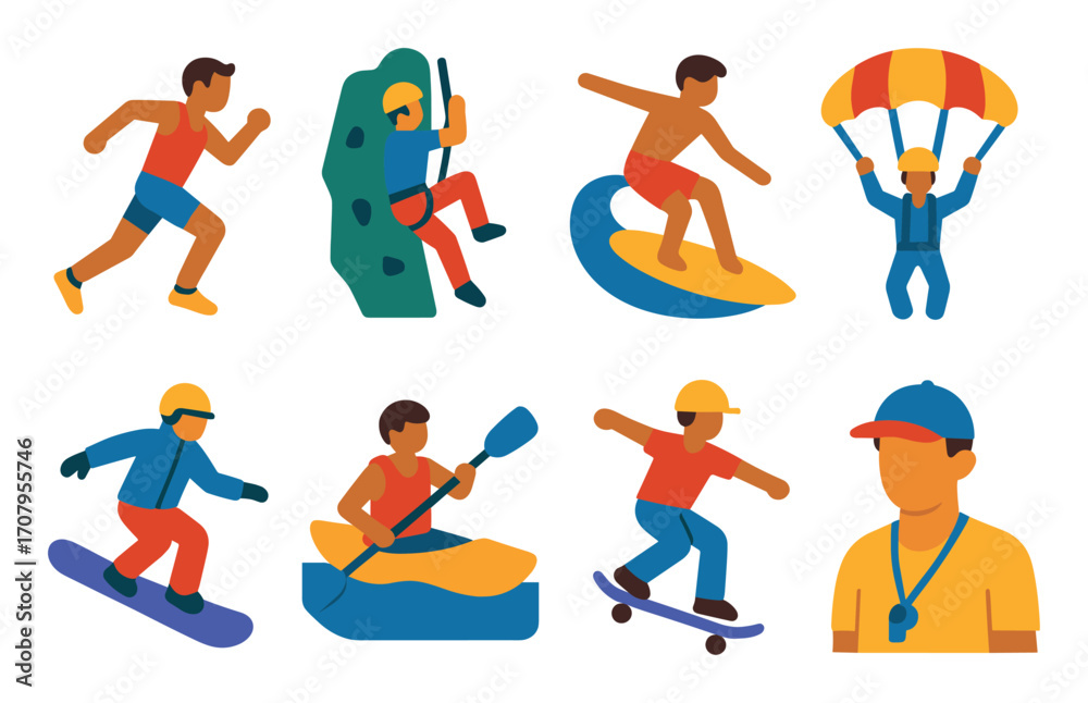 Fototapeta premium Extreme Sports Icons