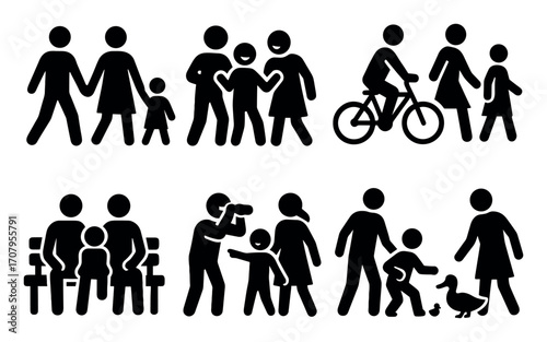 Family Walk Icons