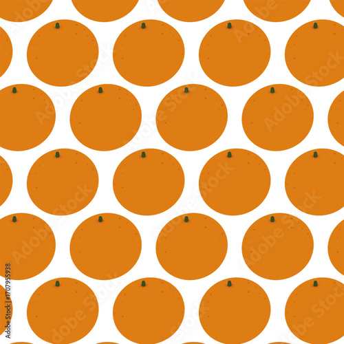 Hand drawn Oranges Seamless Pattern Winter Holidays Citrus Fruits Colorful Backdrop Thematic Texture