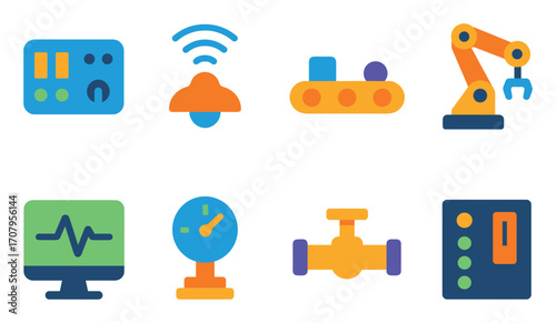 Technological Icons Grid