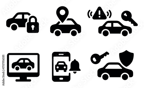Car Anti-Theft Icons